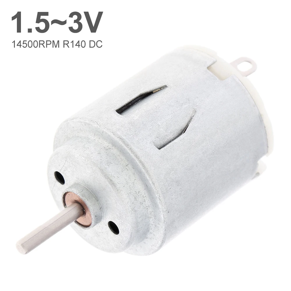 R140 DC Motor 1.5-3V 1.34W 14500rpm Solar Fan Motor Electric Toothbrush Motor with Brass Brush for DIY Toys Hobbies/Household