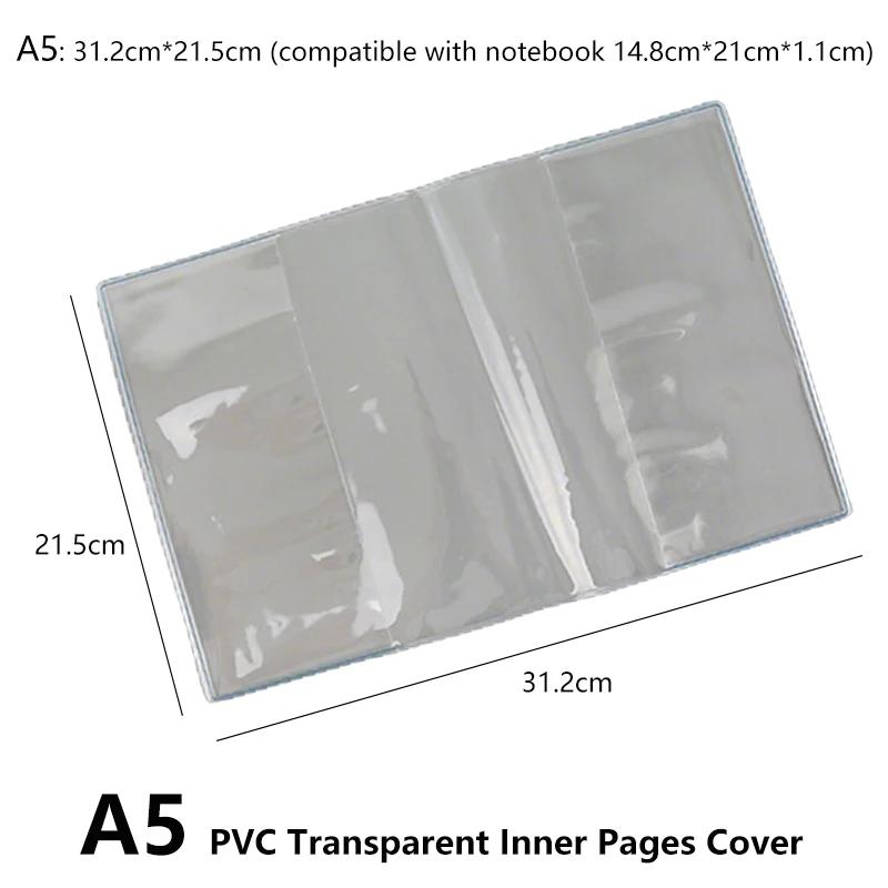 Fromthenon A5 A6 Notebook Inner Pages Soft PVC Transparent Protective Cover Loose-Leaf Planner Journal Book Cover - view 6