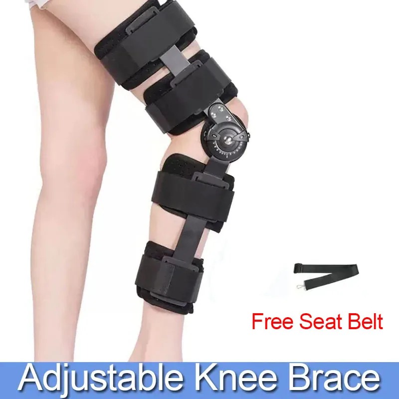 Leg Fixed Brace Splint Adjustable Fitness Knee Joint Meniscus Support Knee Orthosis Immobilizer Corrector Joint Orthosis Bandage