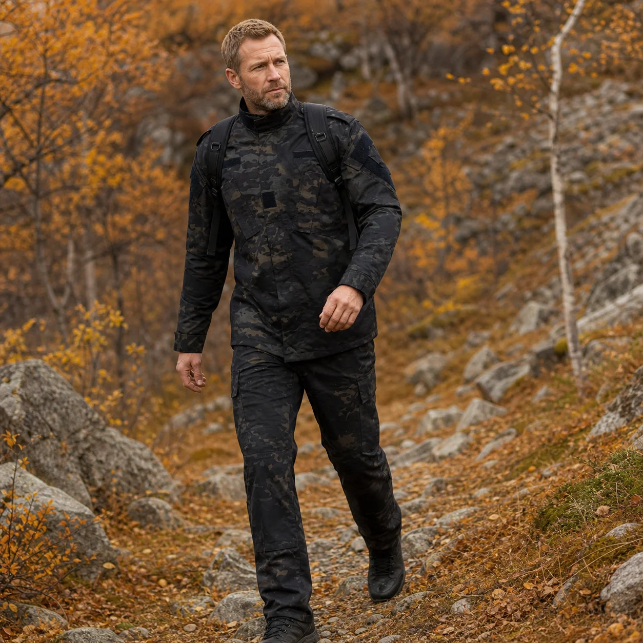 Men's Popular Camouflage Hot Selling Outdoor Tactical Training Suit Unisex Lightweight Tactical Combat Uniform Set