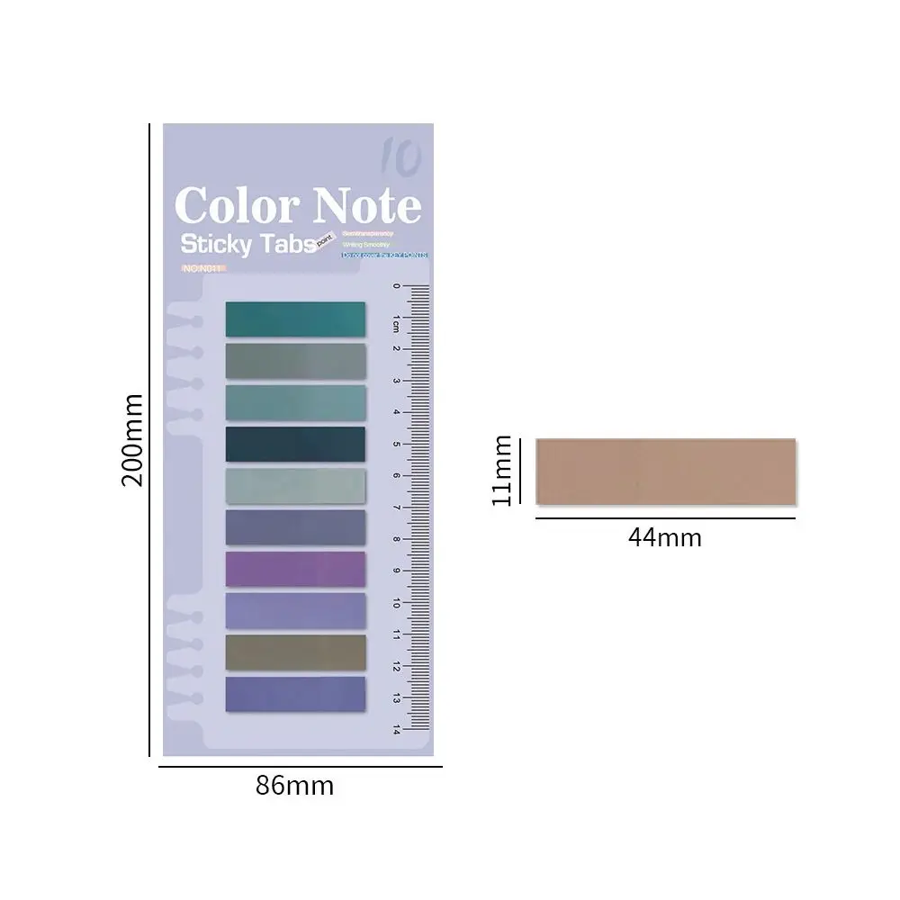 3Pack Bookmark Sticky Notes Semi-Transparante Bookmarker Memo Pad Tabs Classificatie Label Nieuwigheid Paster Sticker