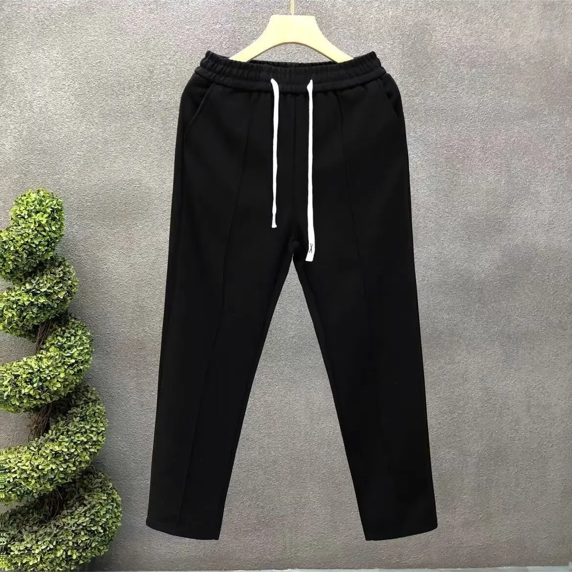Mens White Straight Pants Spring Summer Air Layer Sweatpants Casual Premium Sport Trousers New