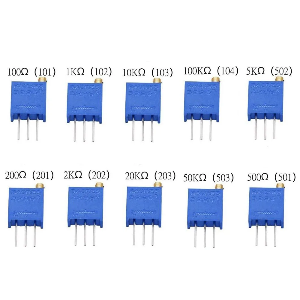 Mixed Trimmer Potentiometer Kit Variable Resistor Box 100ohm 200ohm 500ohm 1K 2K 5K 10K 20K 50K 100K 200K 500K 1M