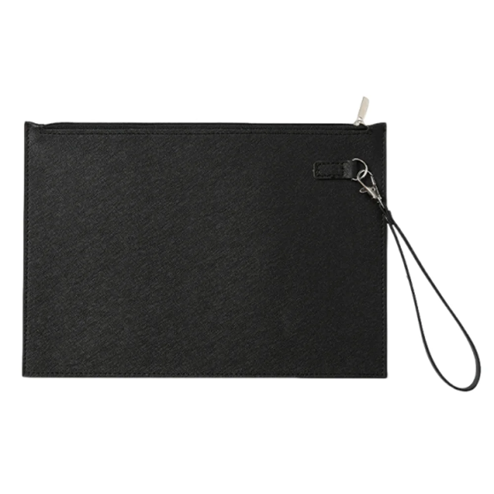 

Large Capacity A4 Imitation Leather File Folder Waterproof Thickened Business Document Bag Simple Portable File Storage Bag