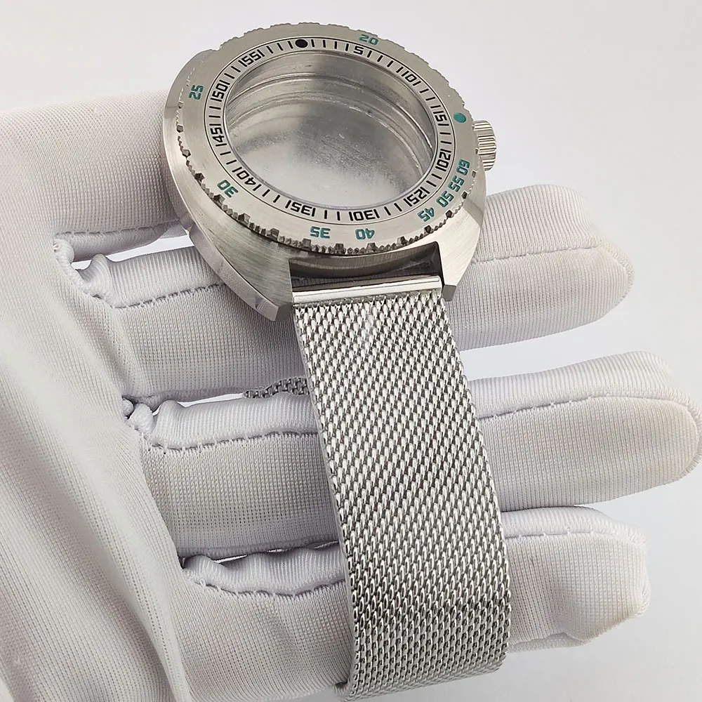 Аксессуары для корпуса часов NH35, стальной корпус 43 мм, сапфировое стекло, водонепроницаемые часы из стали 316, аксессуары 5 АТМ, модификация часов