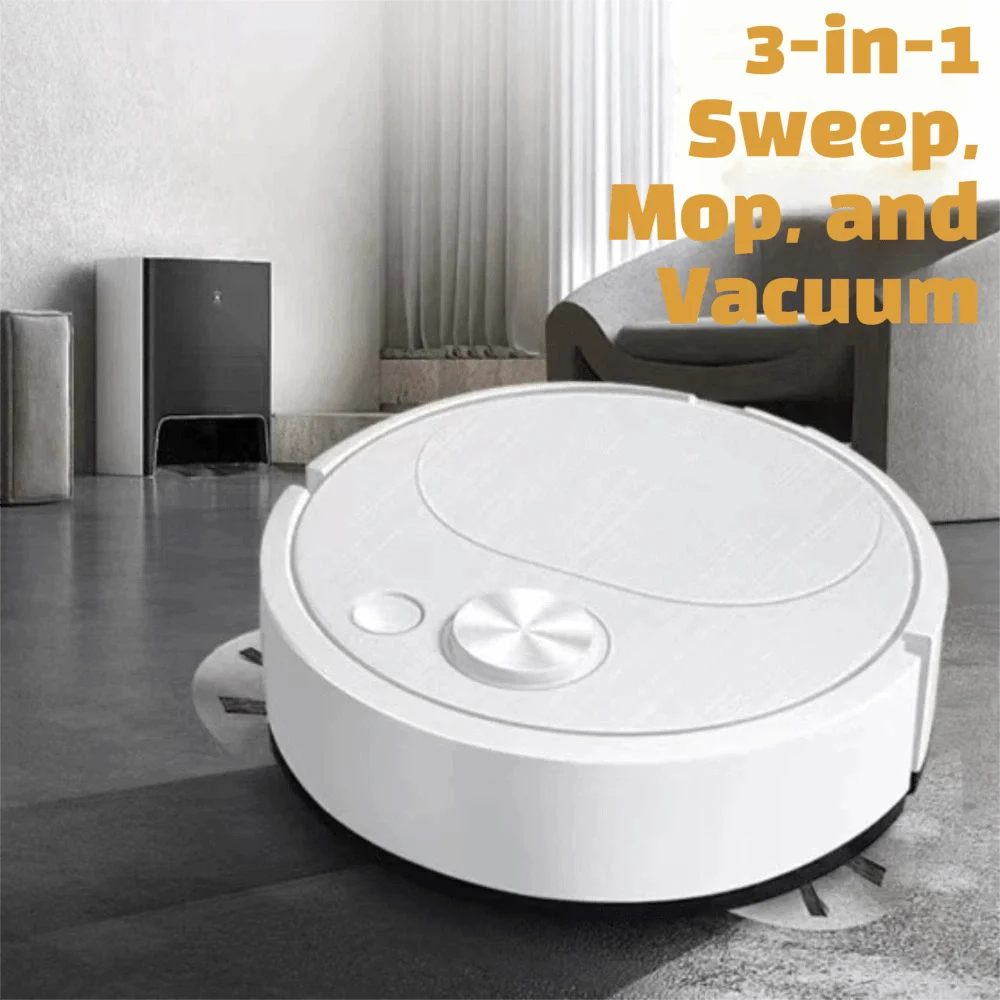 USB Charging Sweeping Robot 1500Pa Suction Smart Wireless Mopping Robot 3 In 1 Ultra Thin Vacuum Cleaner Pet Hair Cleaning