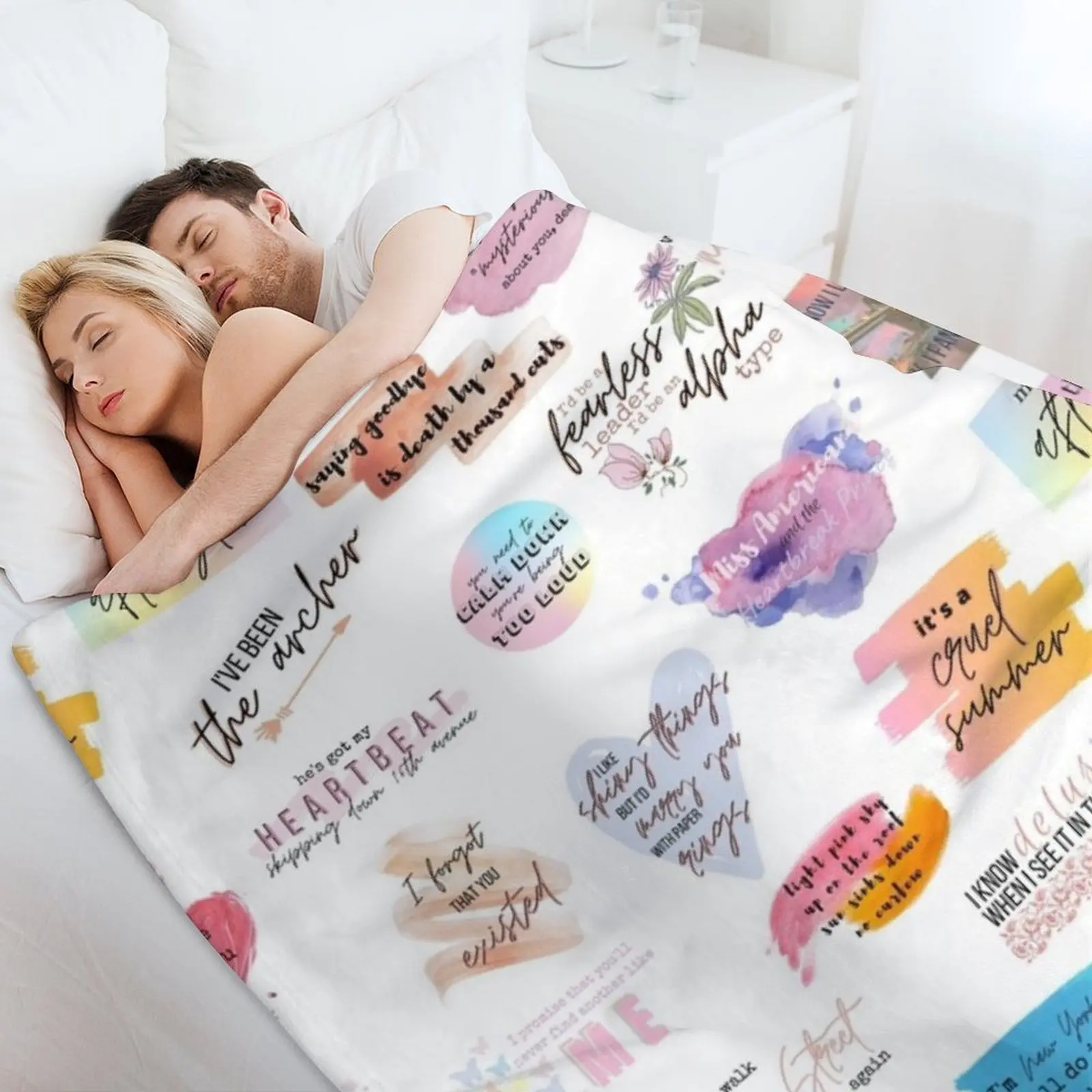 عاشق الكولاج رمي بطانية أريكة عملاقة تتحرك الفاخرة رمي الحرارية لبطانيات السفر #4