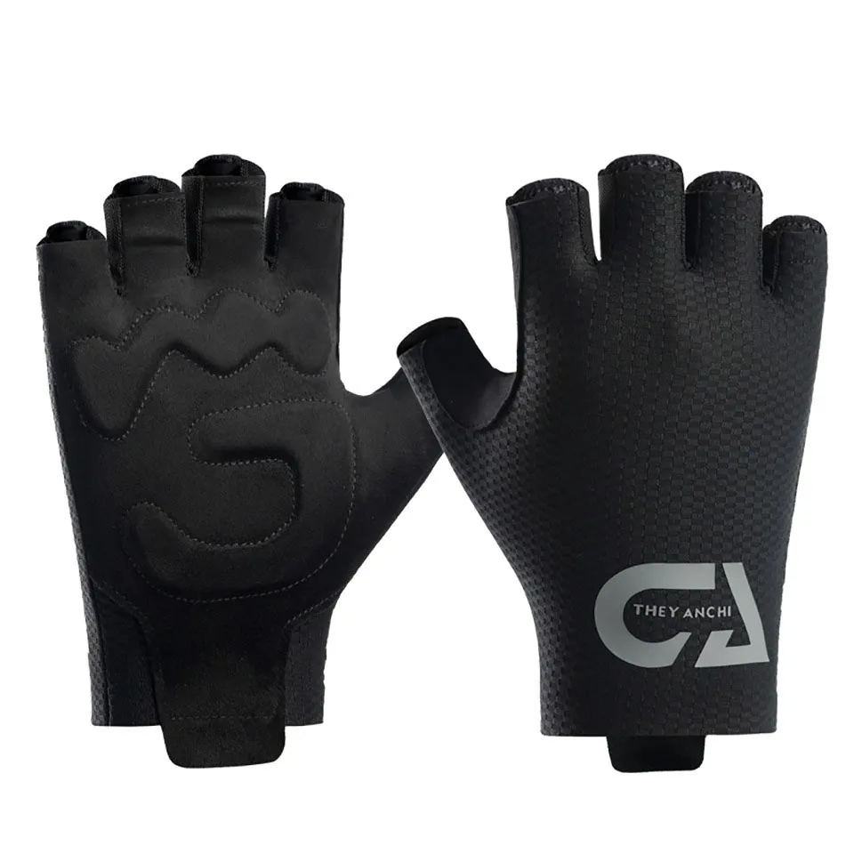 GTUBIKE Fahrradhandschuhe, stoßfeste Fahrradhandschuhe mit halben Fingern, atmungsaktive, stoßfeste kurze Fahrradhandschuhe, Sommerhandschuhe mit hoher Elastizität
