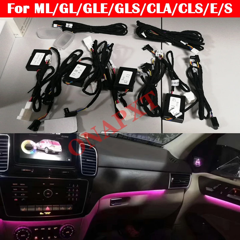 Dla Benz ML/GL/GLE/GLS/CLS/E/S W166 W292 X166 W218 W212 W221 LED BO głośnik wysokotonowy oświetlenie otoczenia aktualizacja lampy klimatycznej