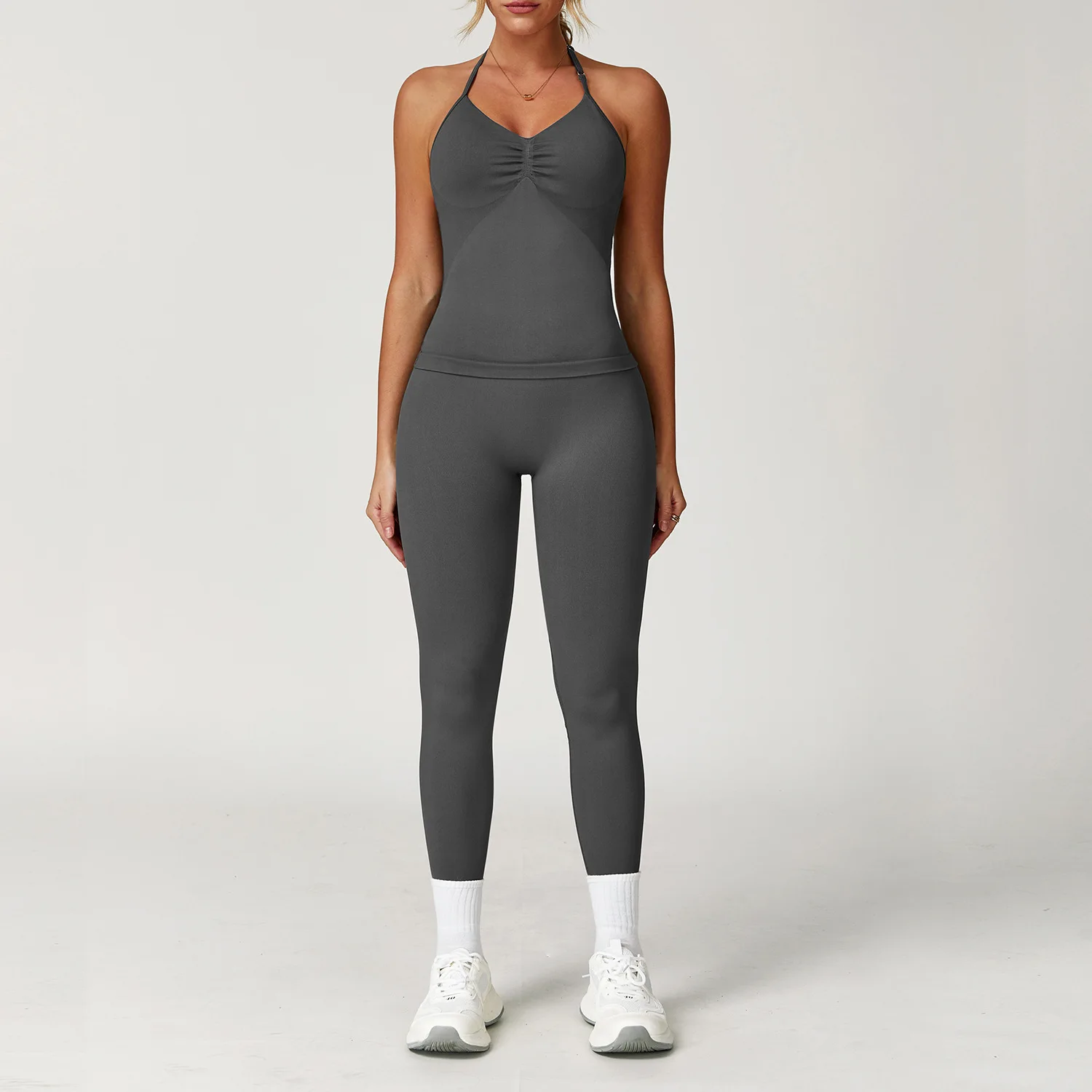 

2PCS Sportswear Seamless Yoga Set Butt Lift Leggings Gym Bra Sports Suits Gym Clothing Running Fitness Outfit Woman Tracksuits