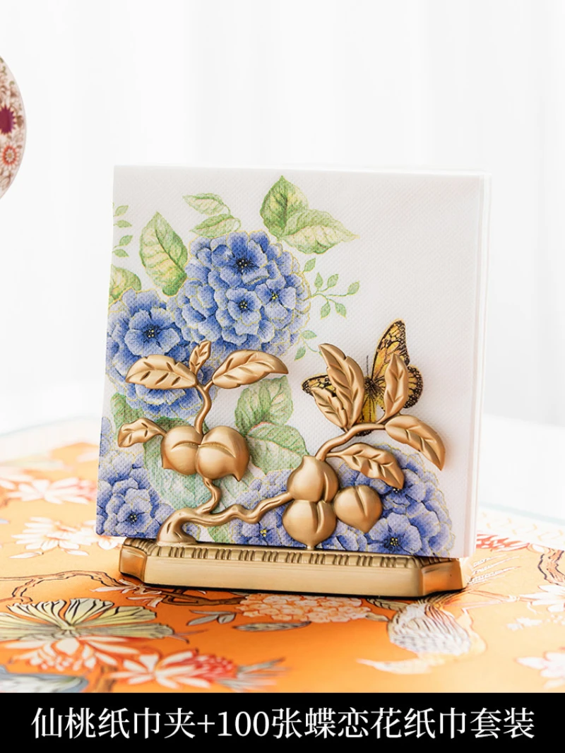 Napkin Rack Brass Dining Room Paper Towel Rack Living Room Table Wipe Hand Paper Towel Box Home Decoration