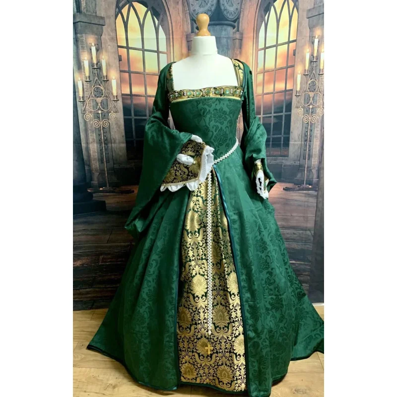 Anne bolevn dress costume Tudor queen dress Elizabeth ball gown dresss costume King Henry outfit skirt