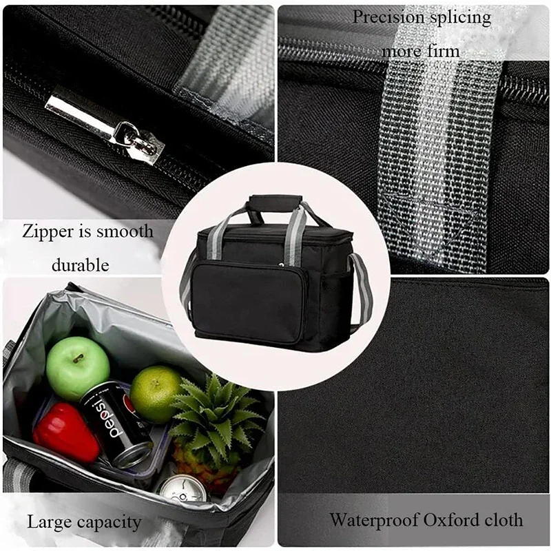 Thermal Bag Thickened Outdoor Oxford Cloth Ice Pack Heat and Cold Insulation Large Capacity Portable Lunch Bag Camping Heat Ice