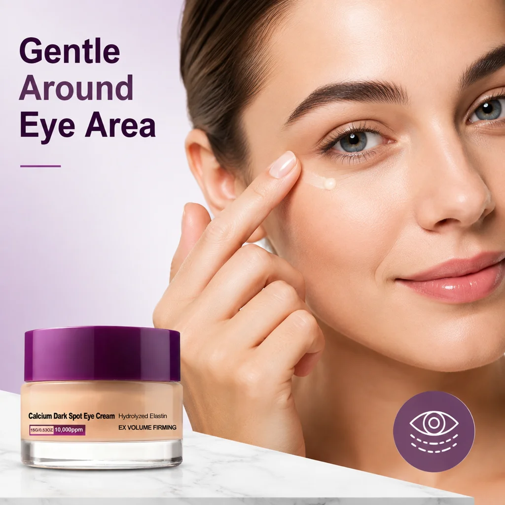 10000 PPM Hydrolyzed Elastin Eye Cream Firming Eye Moisturizer Hydrating Eye Care Cream Gentle Eye Cream Jar Daily Eye Skincare
