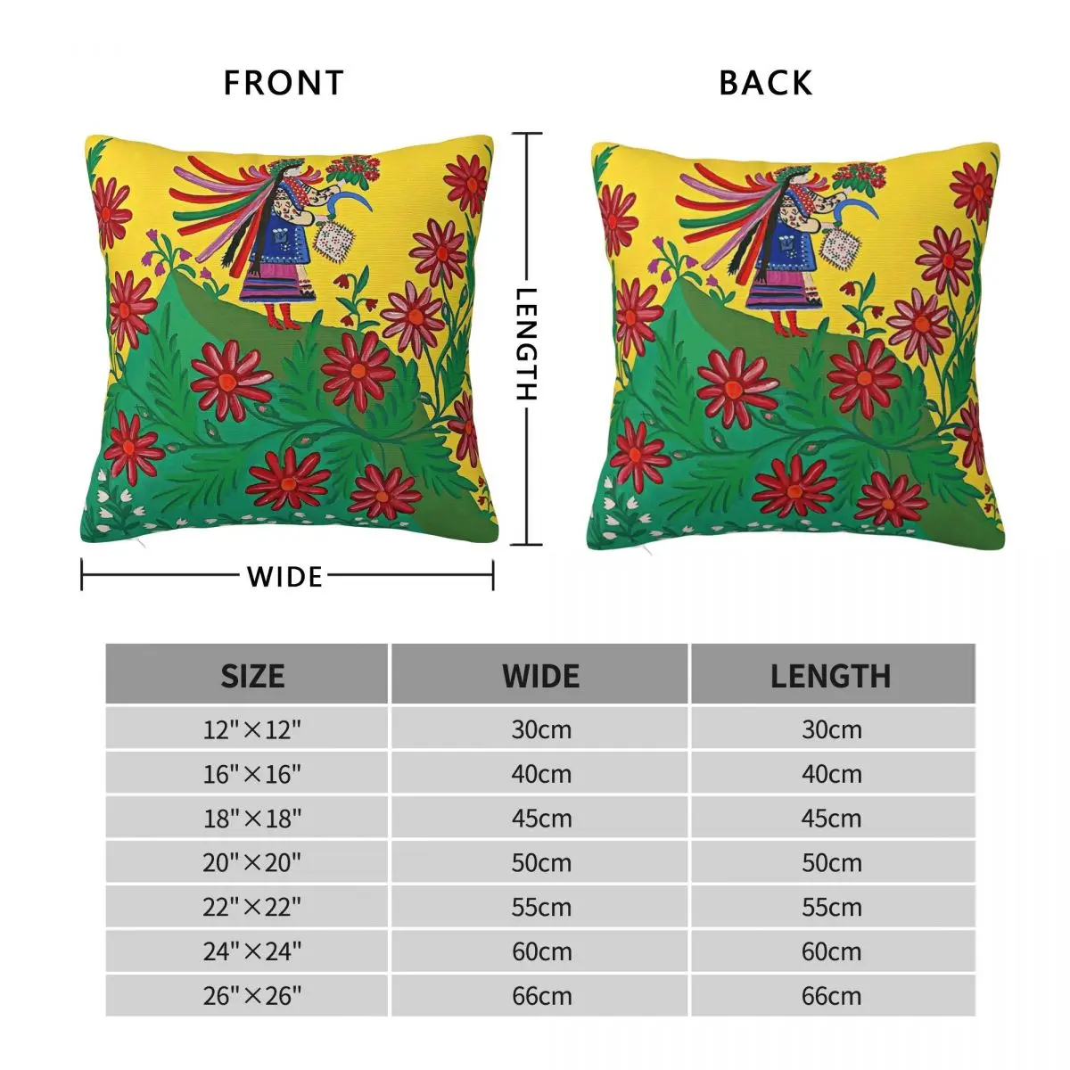 Maria Prymachenko Glory To Ukraine Pillowcase Polyester Linen Velvet Pattern Zip Decorative Throw Pillow Case Room Cushion Cover