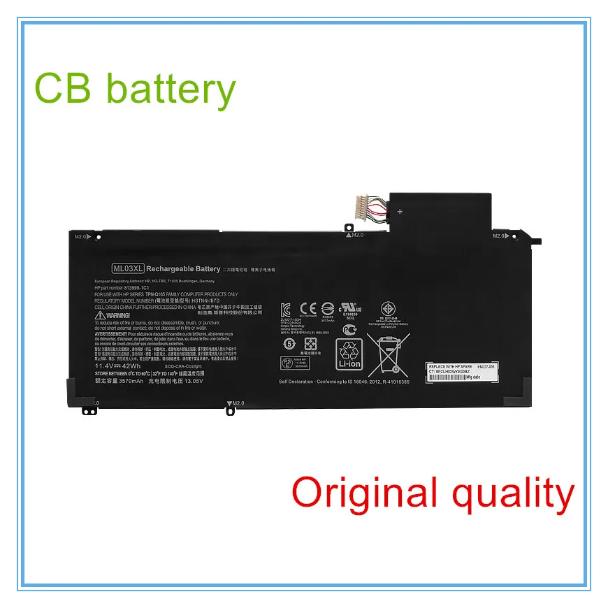 New Original quality 814060-850 for  12-a001dx Ml03xl hstnn-ib7d tpn-q165  Battery