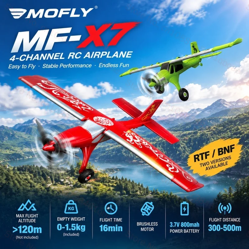 MOFLY X7 Brushless  Fixed Wing Rc Airplane Long Range Anti Interference Crash Resistant Stunt Aerobatic Fighter Rc Glider Hobby