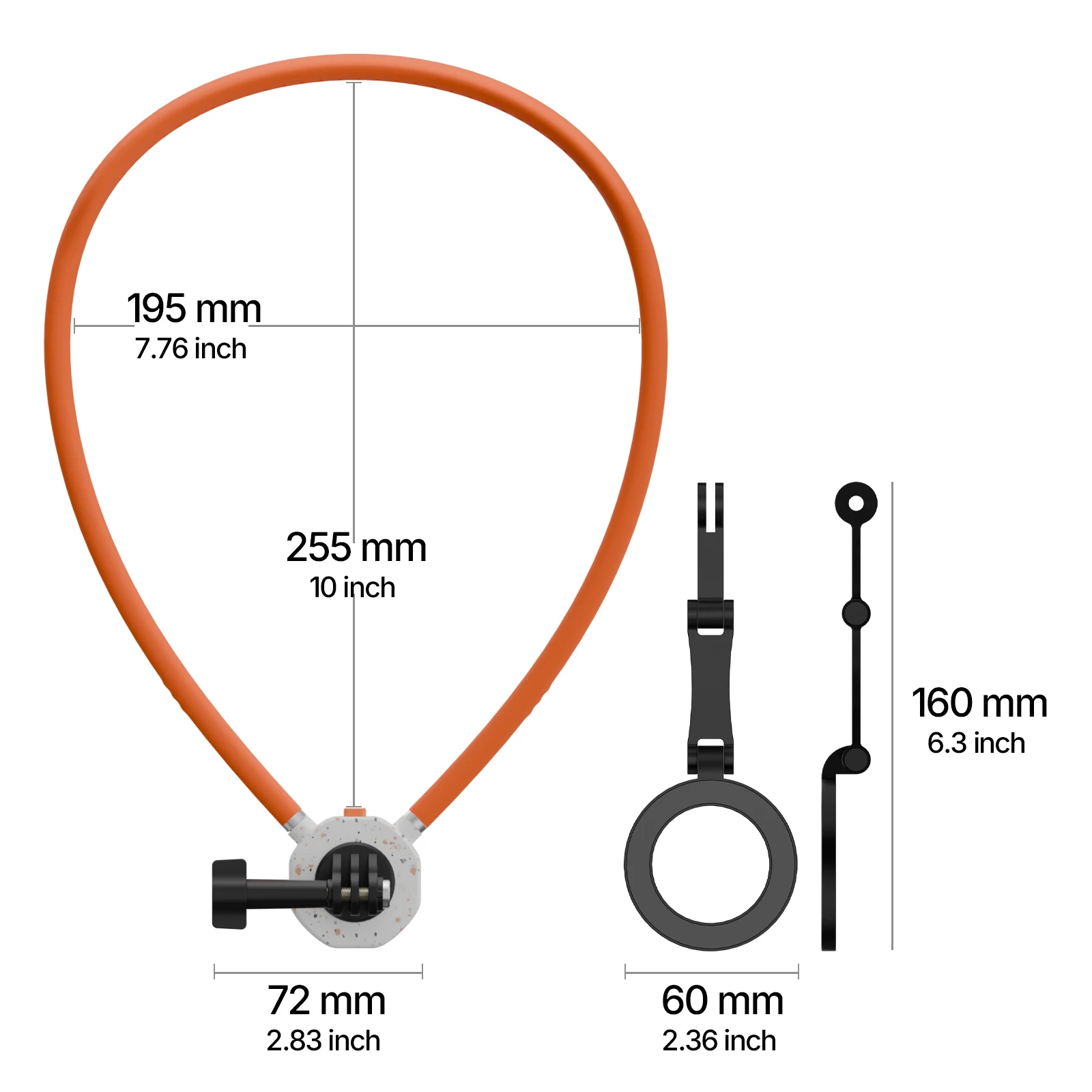 Магнитный держатель телефона на шею 4-в-1, совместимый с Android, iPhone, GoPro, DJI, подходит для приготовления пищи/велосипеды/на открытом воздухе