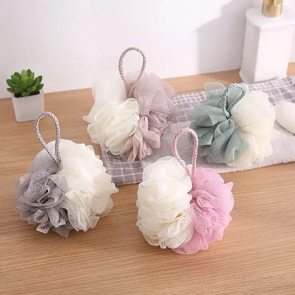 Soft Shower Mesh Foaming Sponge Body Scrub Exfoliating Back Brush Skin Cleaner Bath Bubble Ball Skin Care Bathing Accessories