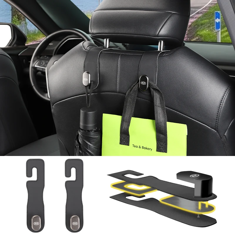 

Car Seatback Storage Holder Clip Headrest Hooks Hanger Accessories For KIA K5 Rio Optima Sportage Ceed Soul Picanto