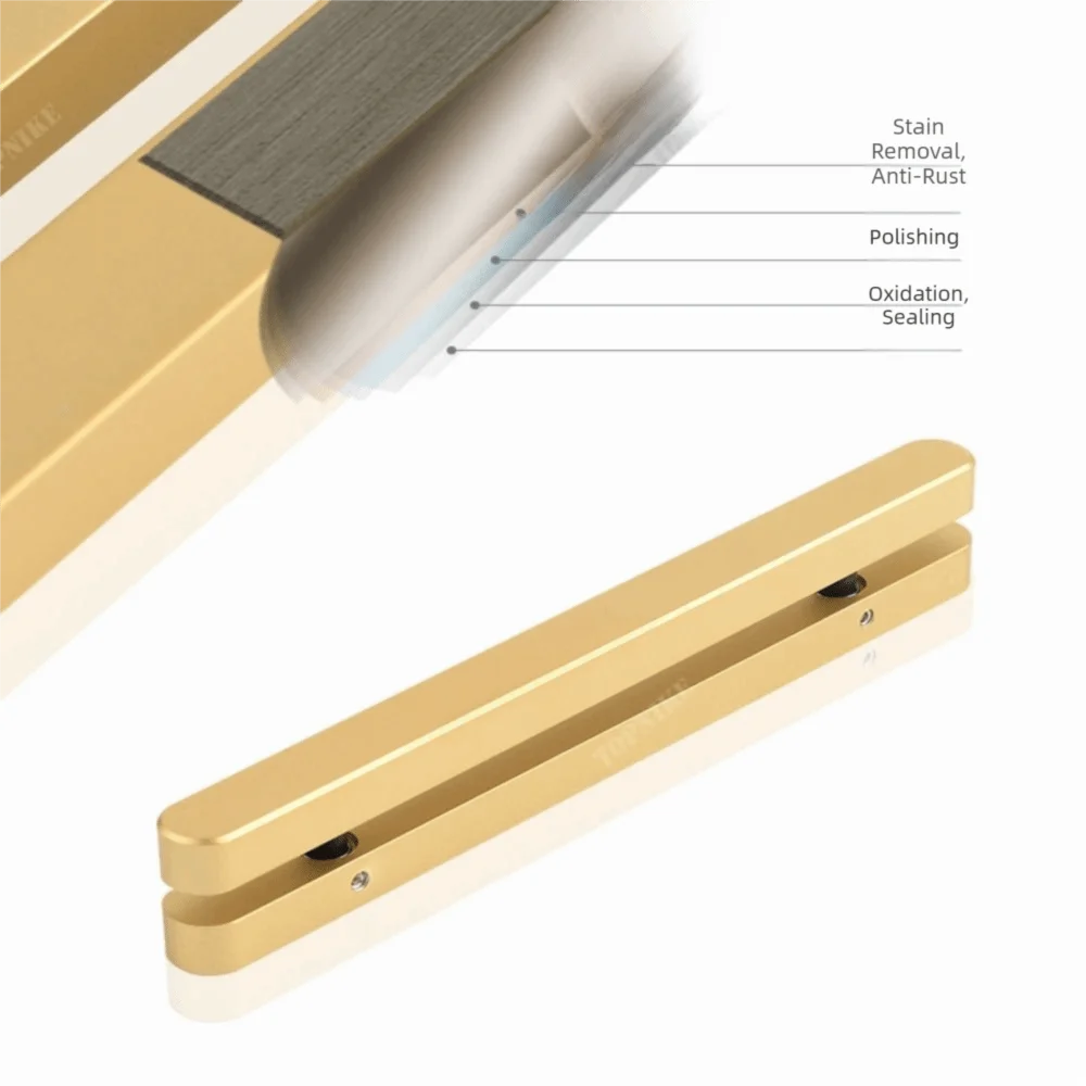 

Matte Black Aluminum Alloy Strip Gold Strong Adhesive Sliding Door Handle Waterproof Moisture Proof Shower Room Handle