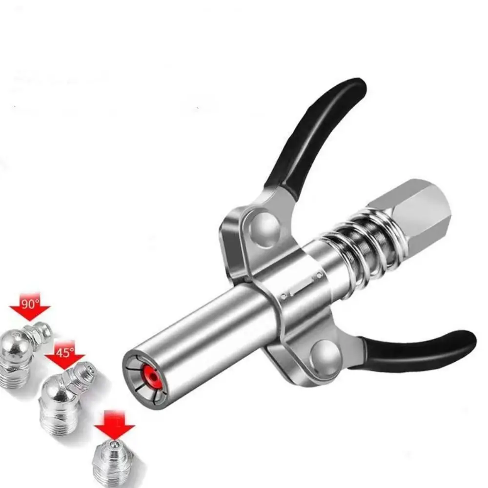 

Professional 12000 PSI Grease Coupler Dual Handle Quick Release Grease Nozzle High Pressure Oil Pump Mechanical Repair