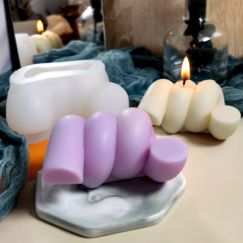 

3D Magic Knot Rope Ball Silicone Candles Mold DIY Irregular Handmade Aromatherapy Gypsum Soap Scented Candle Silicone Mould