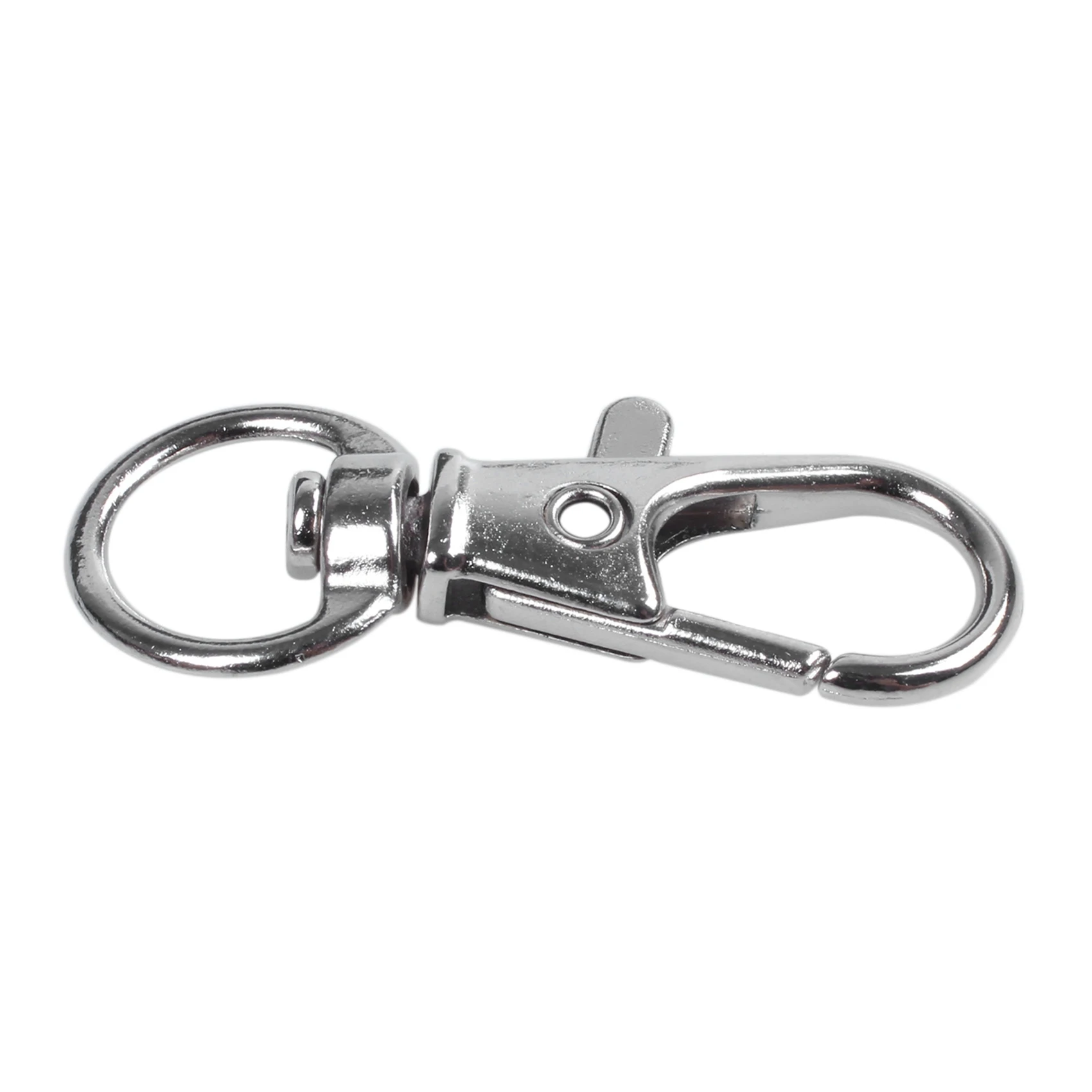 50Pcs Metal Clasp Swivel Trigger Clips Snap Hooks Key Ring Bags DIY Craft Silver-AT64