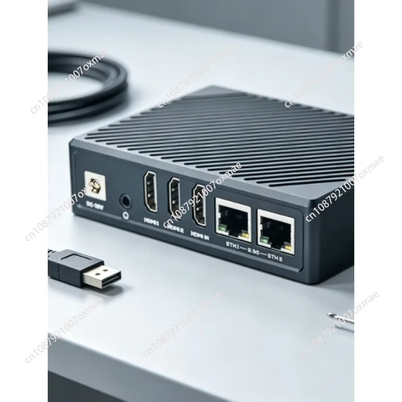 For PC T6 RK3588 AI Edge Computing Development Board, 16GB RAM 64GB eMMC, Metal Enclosure, 4K Input 8K HDMI Output