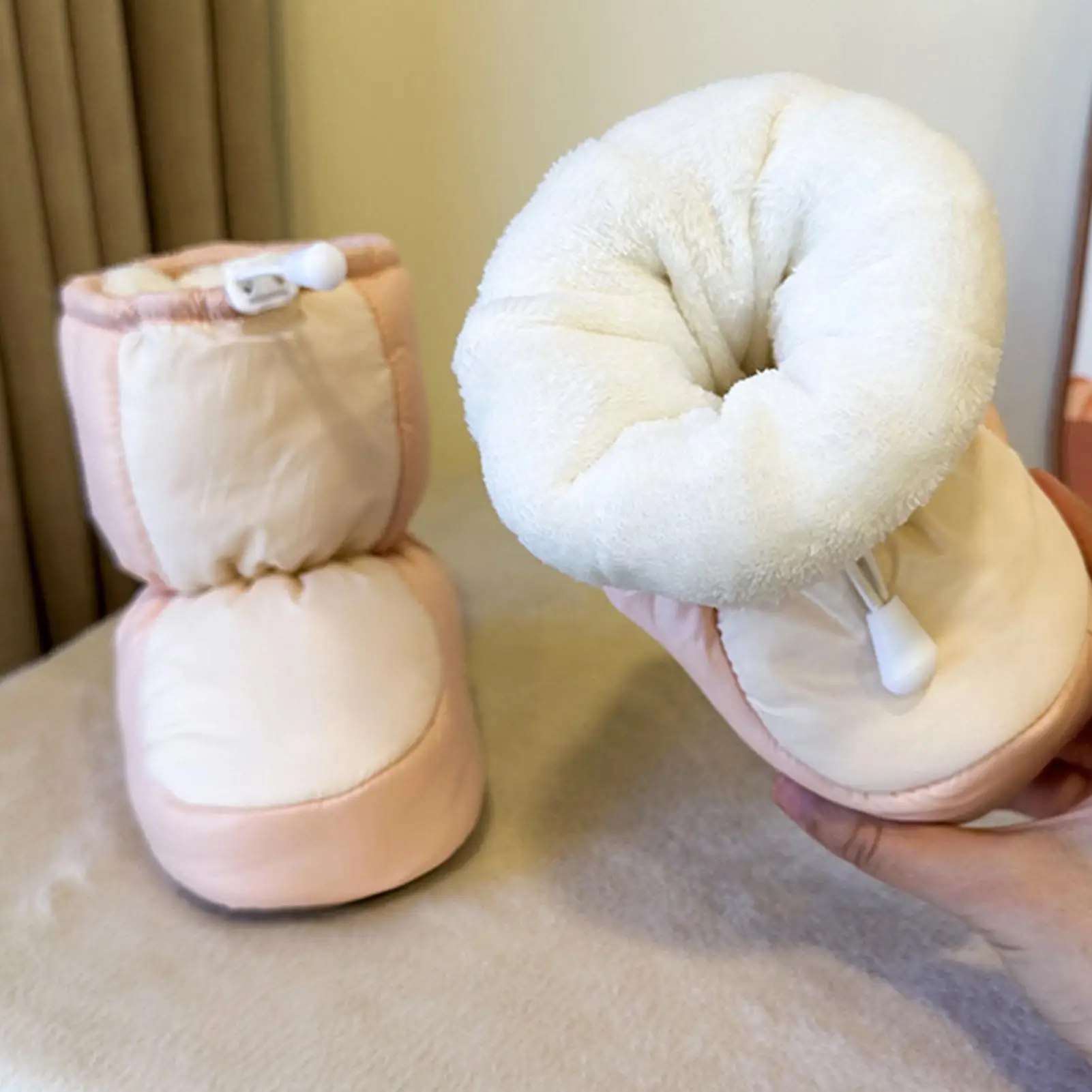 Kids Boots Windproof Drawstring Closure Footwear Young Children Winter Shoes for Boys Girls Children Living Room Travel Home