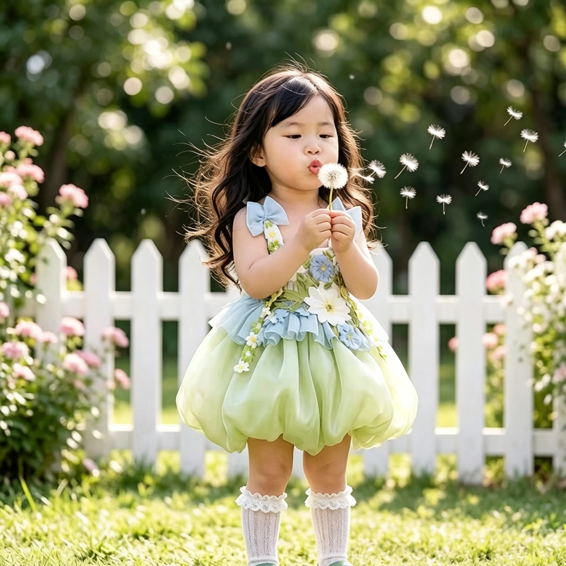 Customized Flower Girl Dress For Wedding Appliques Bow Sleeveless Knee Length Elegant Kids Birthday Party First Communion Gown