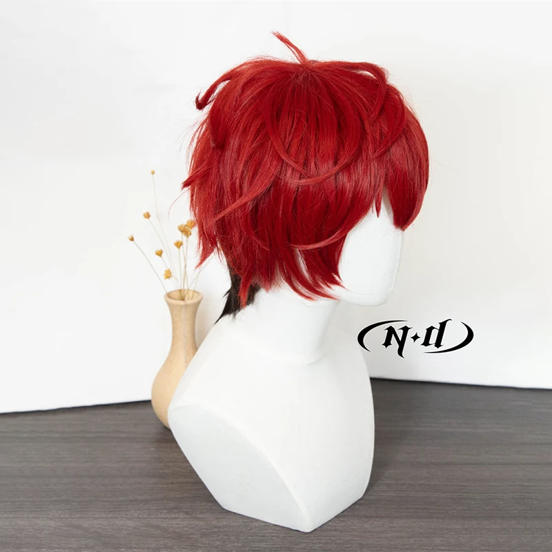 Wig Cosplay ND Hiiro Amagi Potongan Rambut Wig Rambut Cosplay Bintang Ensemble untuk Pesta Tema Kostum Comic Con Coser Tahan Panas