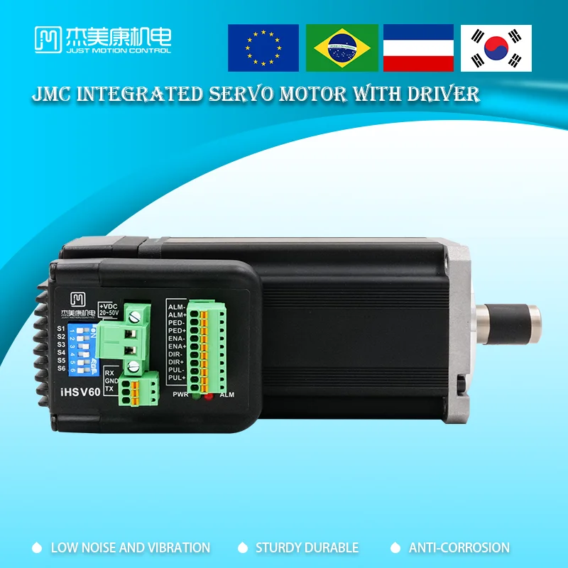 

JMC Integrated servo motor 48VDC 400W 1.27Nm dc servo motor high torque 11.2A 400w Ac Servomotor With Driver Kit For Laser Proce