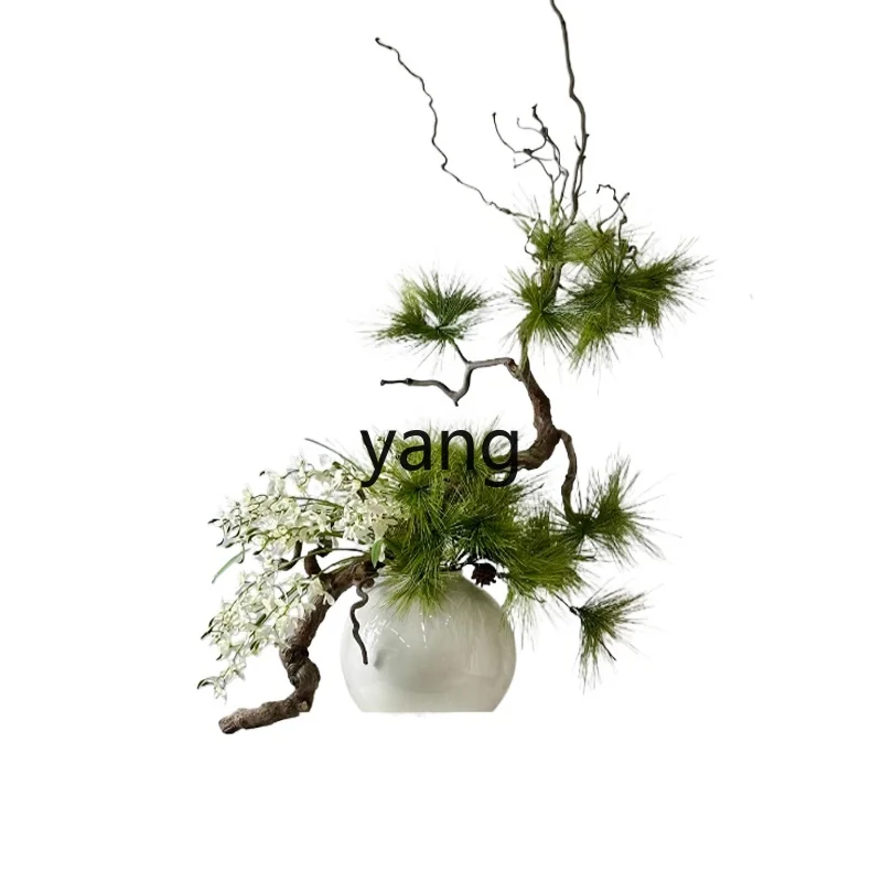 

LTT new Chinese simulation flower art living room entrance dried flower shape decorative desktop ornament
