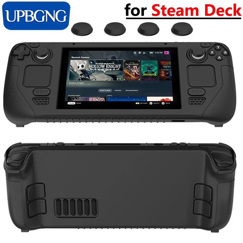 For Steam Deck Silicone Protective Case with Silicone Rocker Cap for Steam Deck Gaming Machine Drop-proof Case Accessories