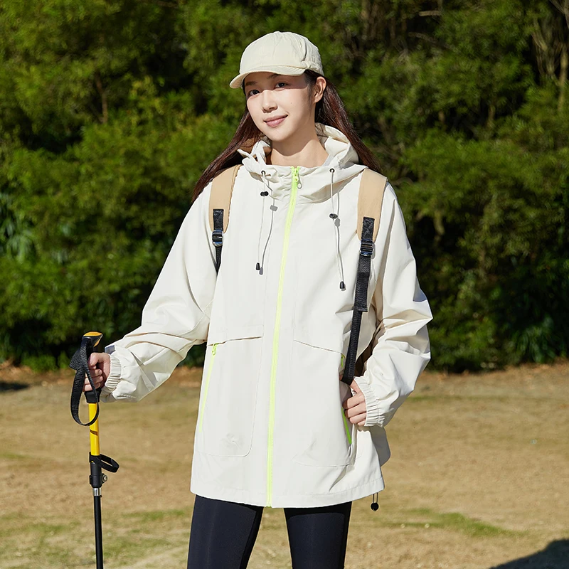 

Autumn Hiking Jacket Women Men Windproof Waterproof Coats Hooded Jackets Outdoor Camping Climbing Coats Couple Outerwear Jackets