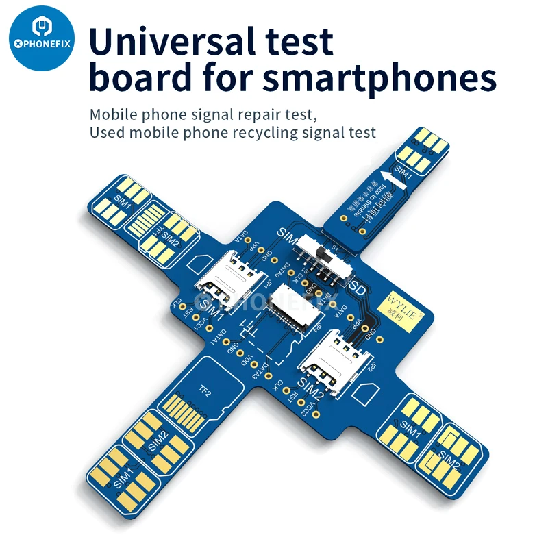 Wylie Universal Smartphone Signal Test Board for IPhone Dual-SIM Series Android Huawei Cellphone Signal Repair Testing Recycling