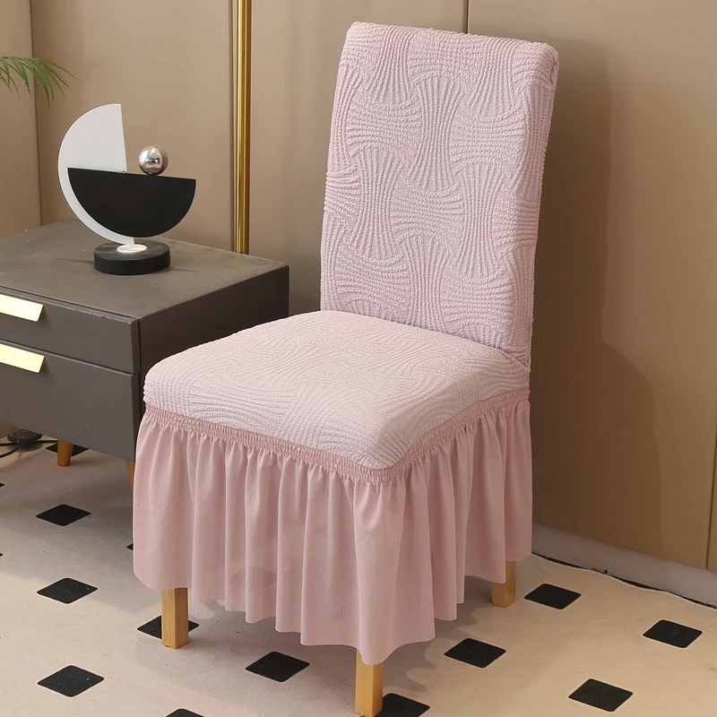 Elegant Jacquard Elastic Chair Cover Universal Fit for Home Hotel Banquet Dustproof Anti-Slip Pet Friendly