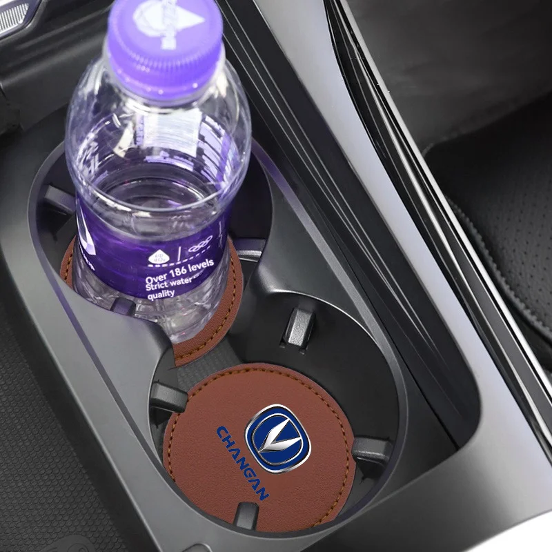 2Pcs Car Coaster Mats Water Cup Bottle Anti-slip Pads For Changan CS35 Plus CS55 PLUS CS75 PLUS Eado UNI-T X5 X7 2019-2023 Car