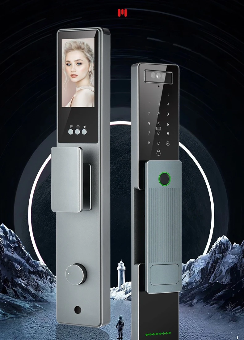 3D facial recognition lock, automatic fingerprint password, home security door smart door lock