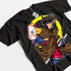 Gambit Card Trick Men's X-Men T-Shirt Grey Unisex Shirt All Size Us