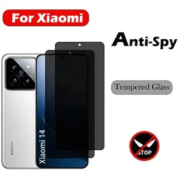 2PCS Privacy Tempered Glass For Xiaomi 15 14 13 Anti Spy Screen Protector For Xiaomi 11T 12T 13T 14T Pro Protection Glass
