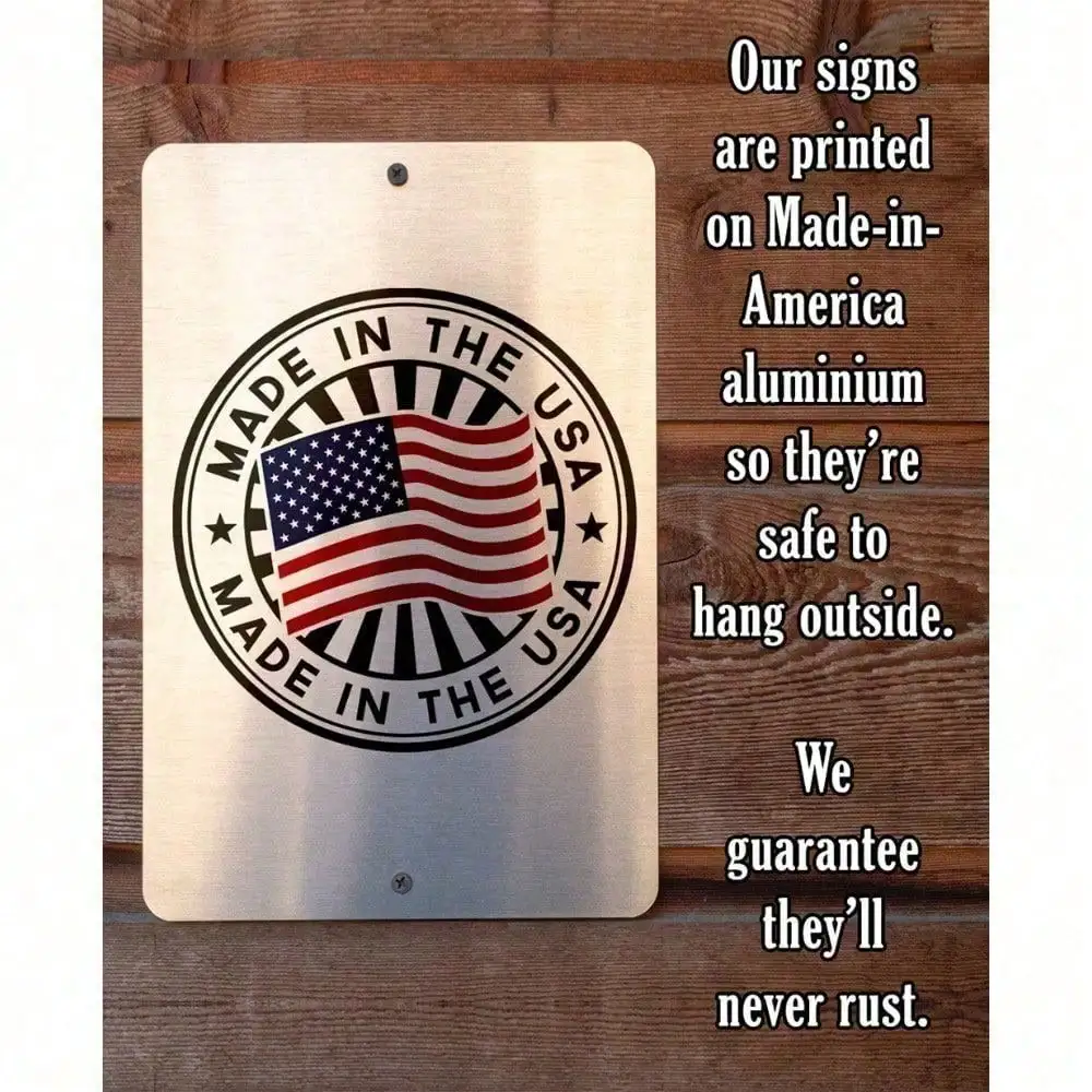 CIFBUY Warning Baiting Deer Illegal Funny Aluminum Wall Art Waterproof Durable Metal Sign for Hunters Decor
