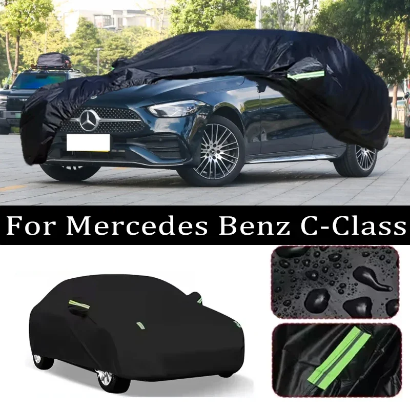 

For Mercedes Benz C-Class Car Covers Outdoor Waterproof Dustproof Sun Rain Snow Protection Thick Oxford Cloth Full