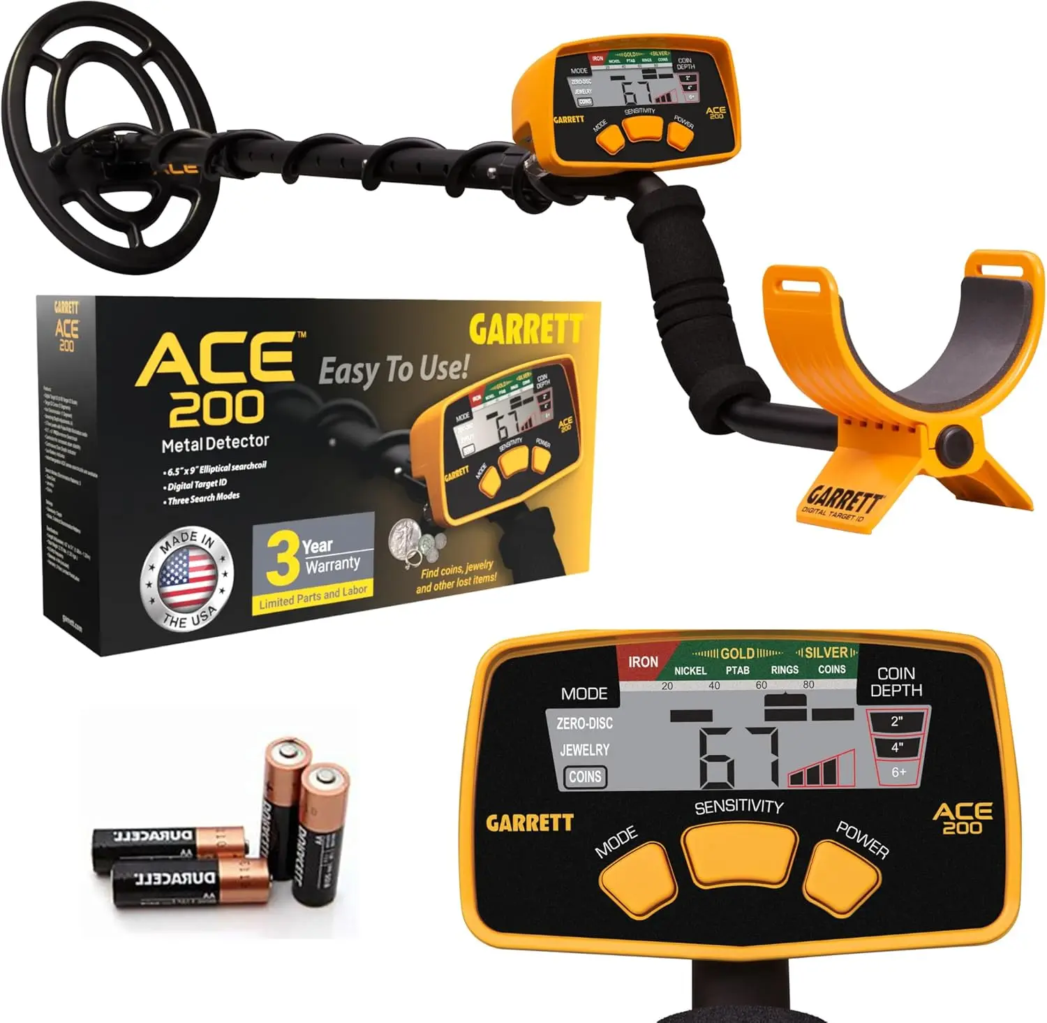 Metal Detecting for Adults and Kids - Made in USA, Waterproof Search Coil