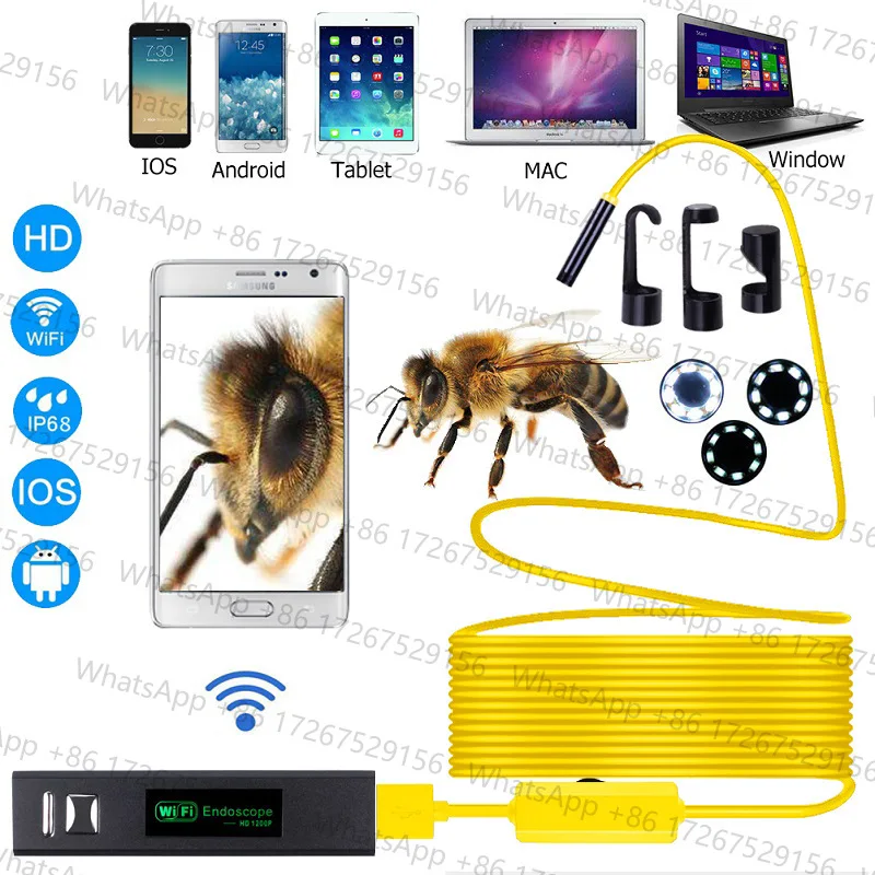 5.5mm 720P USB/WIFI Endoscope Camera Water-proof CMOS Borescope Water-Proof IP66 Digital Microscope CMOS Borescope