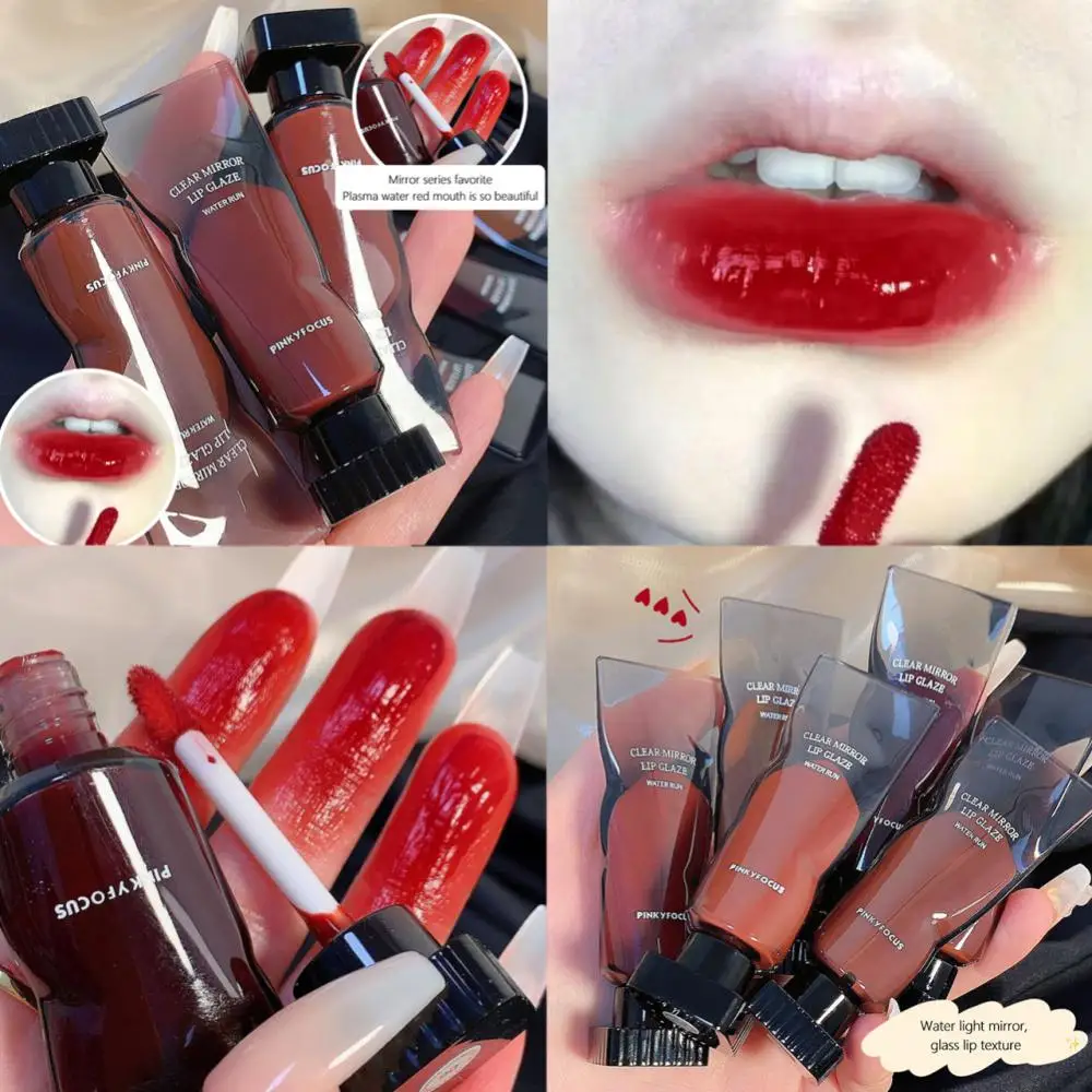 Brillo de labios líquido de cristal de agua, maquillaje de labios líquido cosmético coreano, brillo de labios de belleza