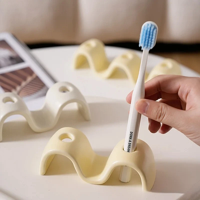 Bathroom Supplies Ceramic Toothbrush Holder Toothpaste Holder Storage Rack Base Couple Toothbrush Storage Holder Desktop Shelf