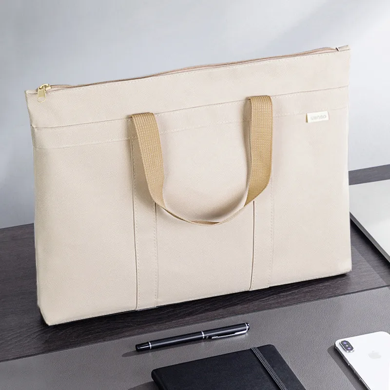 Borsa semplice per Laptop in tinta unita borsa portaoggetti per Laptop in tessuto Oxford di grande capacità accessori per Organizer aziendali portatili