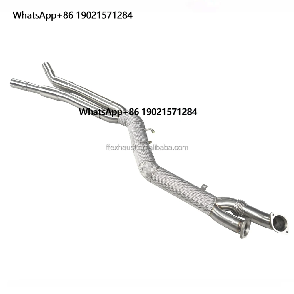 

SS304 High Flow Single 101mm Midpipe Exhaust for S58 G80 M3 G82 M4 Mid Pipe